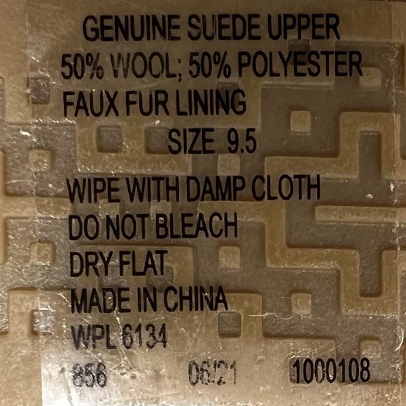 Muk Luks Womens Queens Slip Ons Suede Cognac Wool Blend Size 9.5 -‎ NEW!!!  READ - Picture 9 of 15